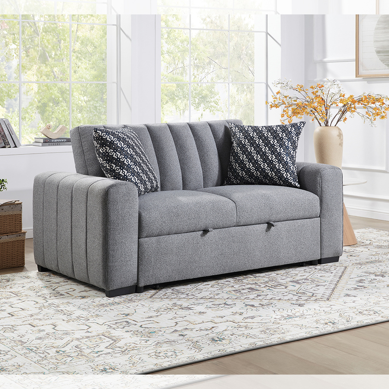 Раскладной диван-кровать во всю величину, удобная выкатная кровать с регулируемой спинкой, диван-футон, серая ткань